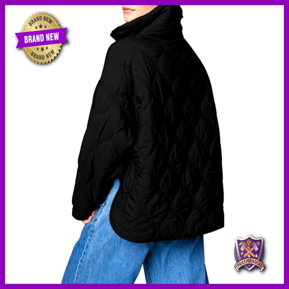 Oversized Puffer Jacket Pullover Quilted Lightwei… - image 4